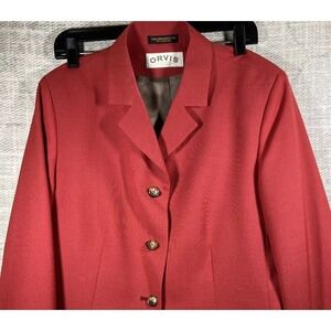 Orvis Blazer Womens 12 Reg Jacket 3 Button Mature Office Prof. Career Wool Blend